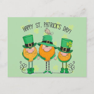 St. Patrick's Day leprechauns  Holiday Postcard