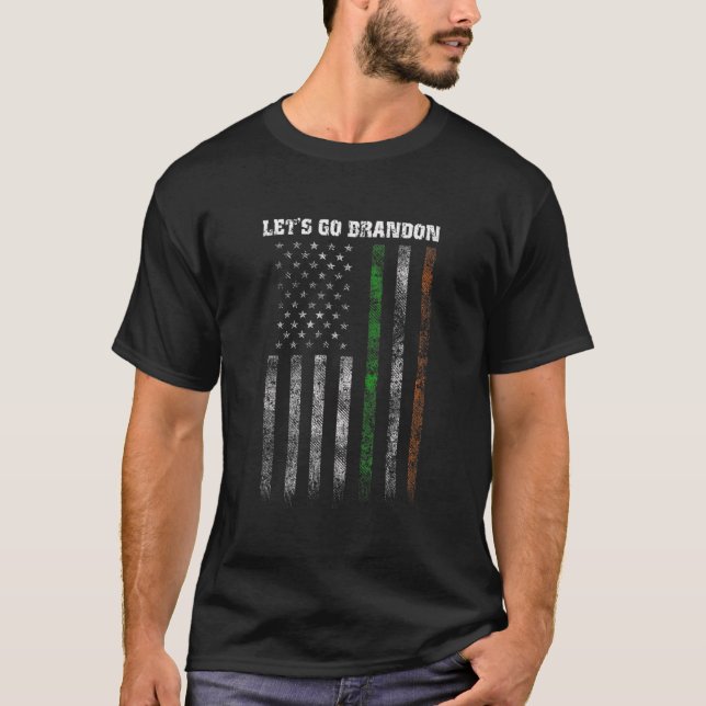 St Patrick's Day Let's Go Branson Brandon USA Iris T-Shirt (Front)