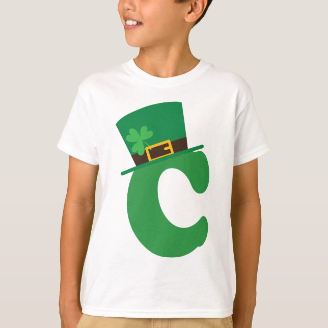 St Patricks Day Letter C Alphabet T-Shirt (Front)