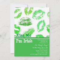 St. Patrick's Day Lips Invitation