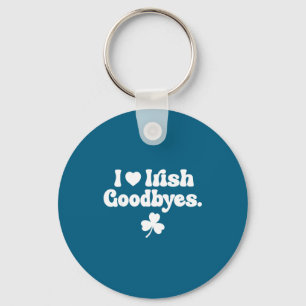 St patricks day love irish goodbyes heart irish keychain
