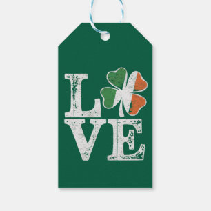 St Patricks Day Love Lucky Irish Shamrock Green  Gift Tags