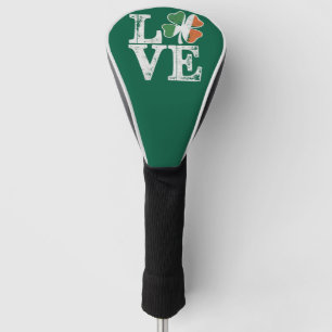 St Patricks Day Love Lucky Irish Shamrock Green  Golf Head Cover