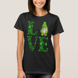 St Patricks Day Love Shamrock Gnome Boys Kids Iris T-Shirt