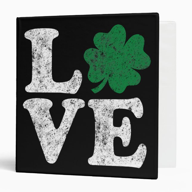 St Patrick's Day LOVE Shamrock Irish Binder (Front/Inside)