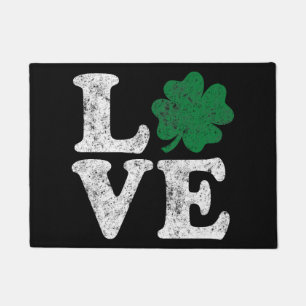 St Patrick's Day LOVE Shamrock Irish Doormat