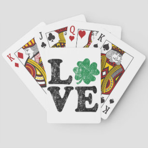 St Patrick's Day LOVE Shamrock Irish Playing Cards
