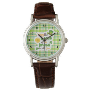 St Patricks Day Luck of the Irish Plaid Watch