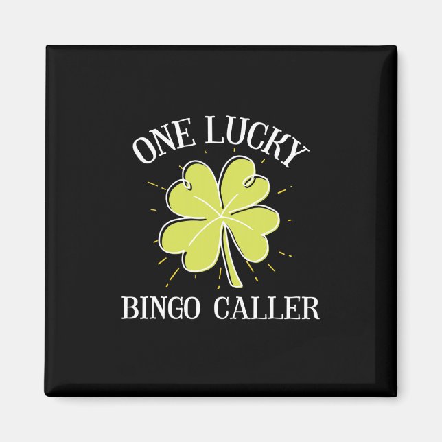 St Patricks Day Lucky Bingo Caller Gift  Magnet (Front)