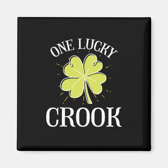 St Patricks Day Lucky Crook Gift  Magnet (Front)