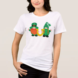 St. Patrick's Day Lucky Gnome Duo Tri-Blend Shirt