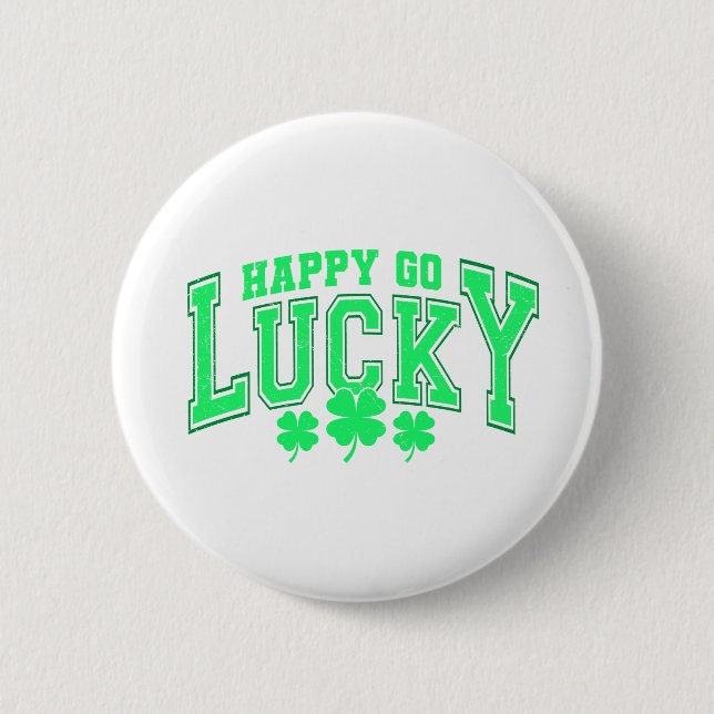 St Patrick's Day Lucky green beer stylish 2 Inch Round Button (Front)