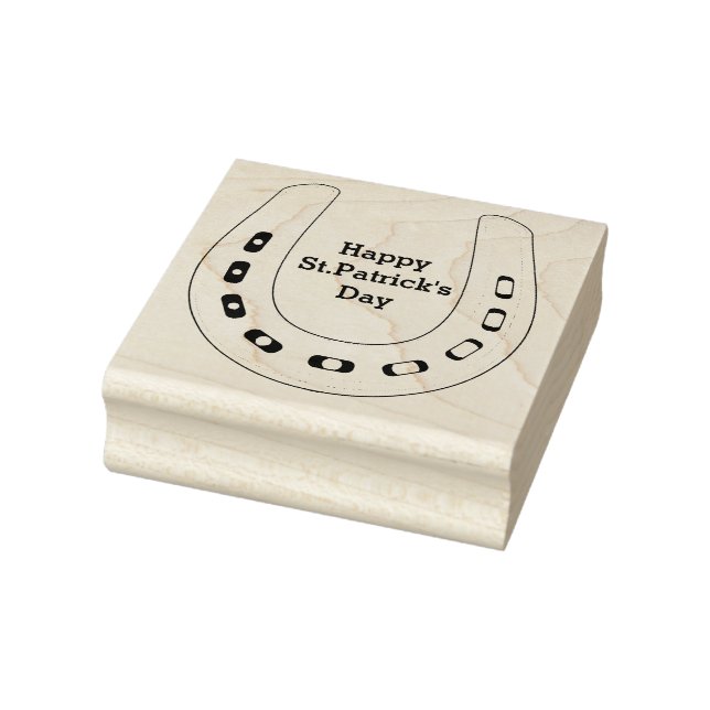 St. Patrick's Day Lucky Horseshoe Rubber Stamp (Stamp)
