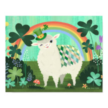 St. Patrick's Day Lucky Lamb Art Print