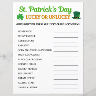 St. Patrick's Day Lucky Or Unlucky Game