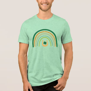 St. Patrick's Day Lucky Rainbow and Horseshoe Tri-Blend Shirt