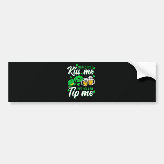 St Patrick's Day Lucky Shamrock  Bumper Sticker (Front)