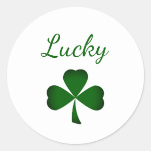 St. Patrick's Day Lucky Shamrock Classic Round Sticker