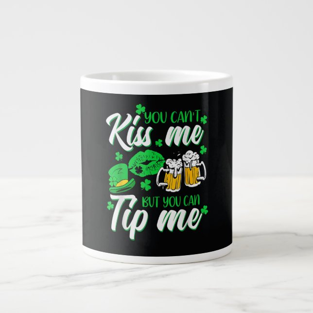 St Patrick's Day Lucky Shamrock  Large Coffee Mug (Front)
