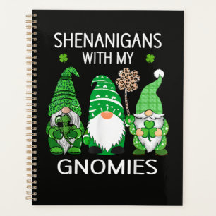 St Patricks Day Lucky Shamrock Leopard Planner