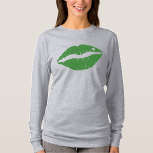 St Patrick's Day Lucky Shamrock Lips Irish T-Shirt