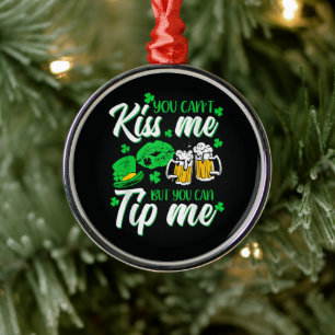 St Patrick's Day Lucky Shamrock  Metal Ornament