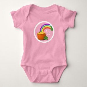 St. Patrick's Day Lucky Shamrock Pot of Gold Baby Bodysuit
