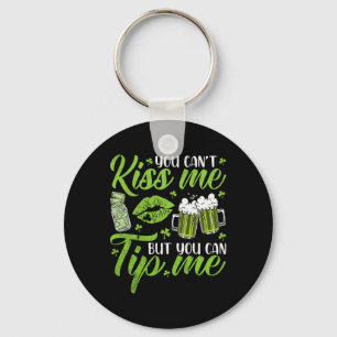 St Patricks Day Lucky Shamrock Waitress Rtender Wa Keychain