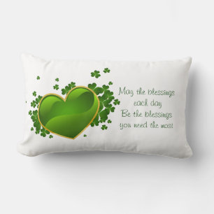 St. Patrick's Day Lumbar Pillow-May The Blessings Pillow