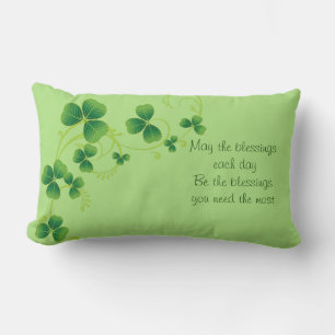 St. Patrick's Day Lumbar Pillow-May The Blessings Pillow