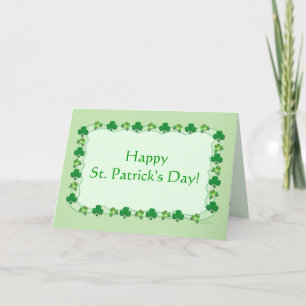 St. Patrick's Day Magic Shamrocks Card