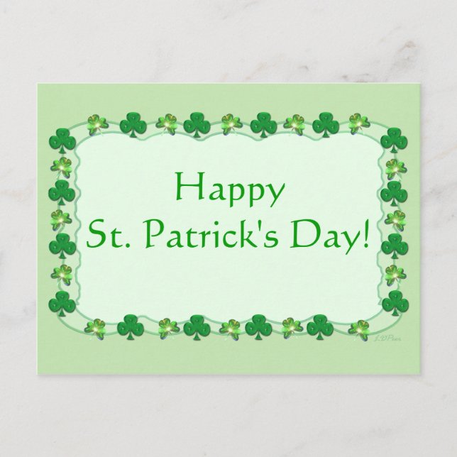 St. Patrick's Day - Magic Shamrocks Postcard (Front)