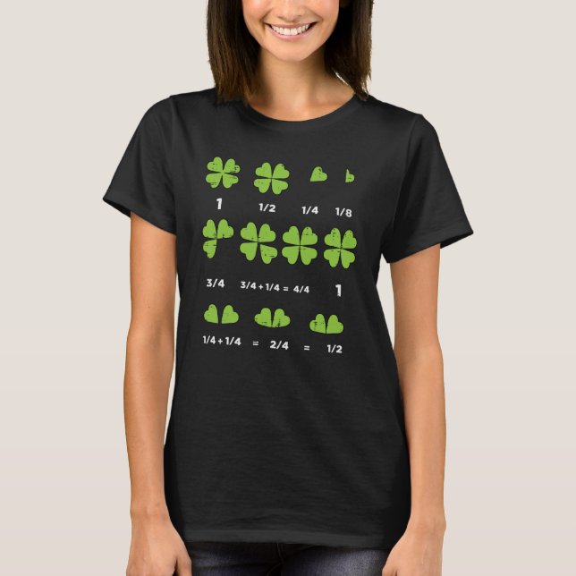 St Patricks Day Math Teacher Shamrock Saint Paddys T-Shirt (Front)