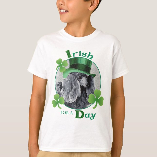 St. Patrick's Day Miniature Poodle T-Shirt (Front)