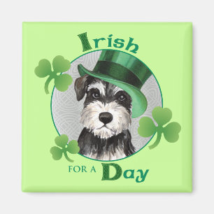 St. Patrick's Day Miniature Schnauzer Magnet