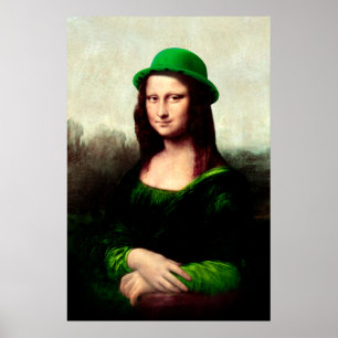 St. Patrick's Day Mona Lisa Poster