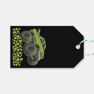 St Patrick's Day Monster Truck Lucky Shamrock Gift Tags