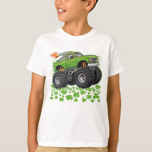 St Patrick's day monster truck shamrock for boys T-Shirt