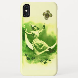 ST PATRICK'S DAY MOON LADY WITH SHAMROCKS iPhone XS MAX CASE