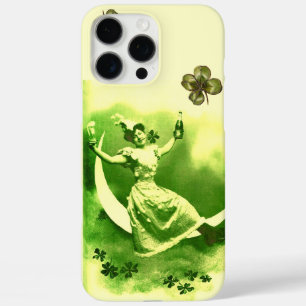 ST PATRICK'S  DAY MOON LADY WITH SHAMROCKS iPhone 16 PRO MAX CASE