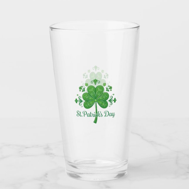 St. Patrick's Day Motif Glass (Front)