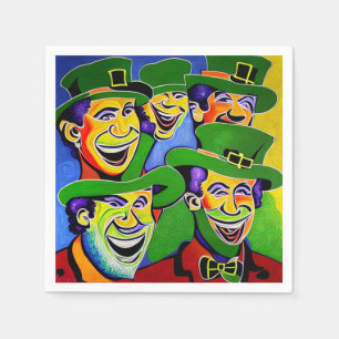 St. Patrick's Day Napkins with Leprechauns