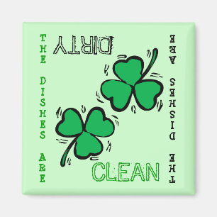 St. Patrick's Day Nettoyer Lave-vaisselle Magnet