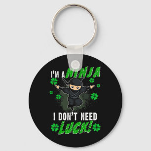 St. Patrick's Day Ninja Luck Green Kids Gift Clove Keychain