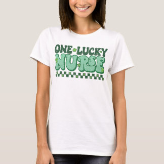 St. Patricks Day One Lucky Nurse, Retro Nurse T-Shirt