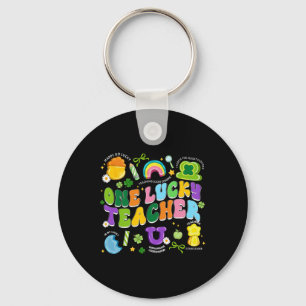 St Patricks Day One Lucky Teacher Irish Lucky Era Keychain