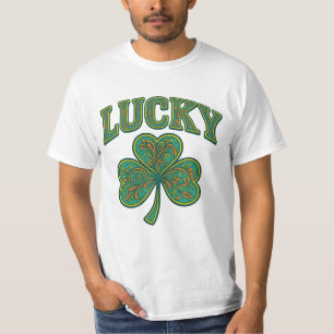 St. Patrick's Day Ornate Lucky Shamrock Art T-Shirt
