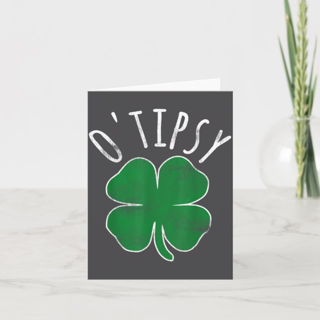 St. Patrick's Day O'tipsy Drinking Beer Drunk Sham Card (Front)