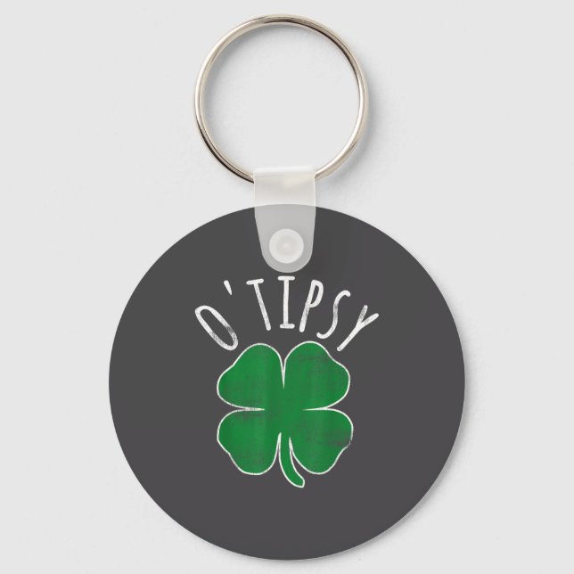 St. Patrick's Day O'tipsy Drinking Beer Drunk Sham Keychain (Front)