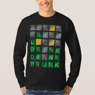 St Patrick's Day Outfit Adults Crossword Puzzle Ba T-Shirt